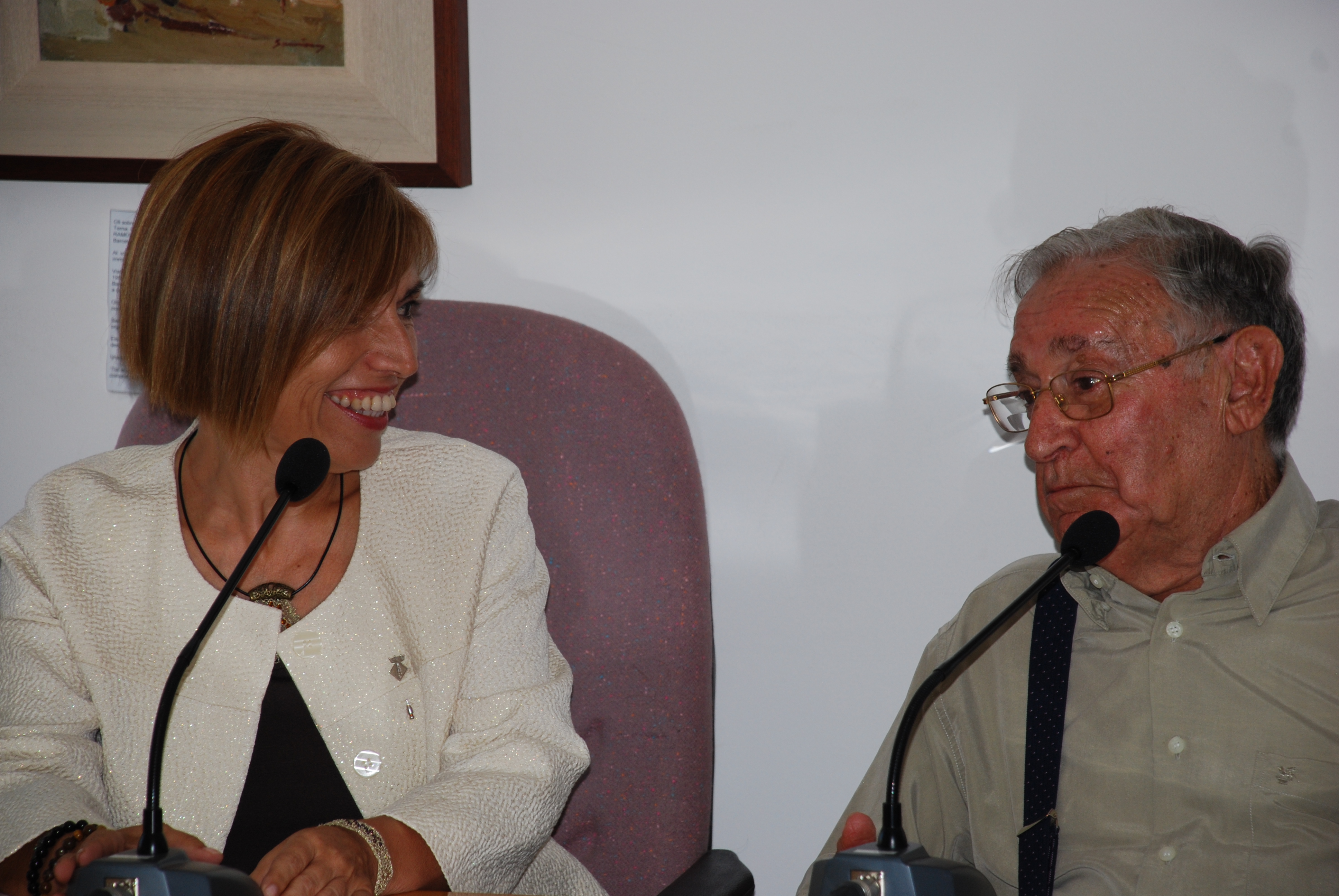 L'alcaldessa, Rosa Huguet amb el pregoner Llibert Rovira